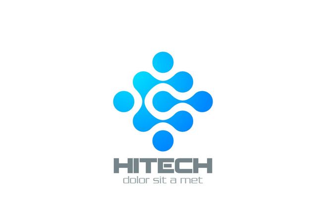 電子科技logo設計 融合計算機科技的視覺符號